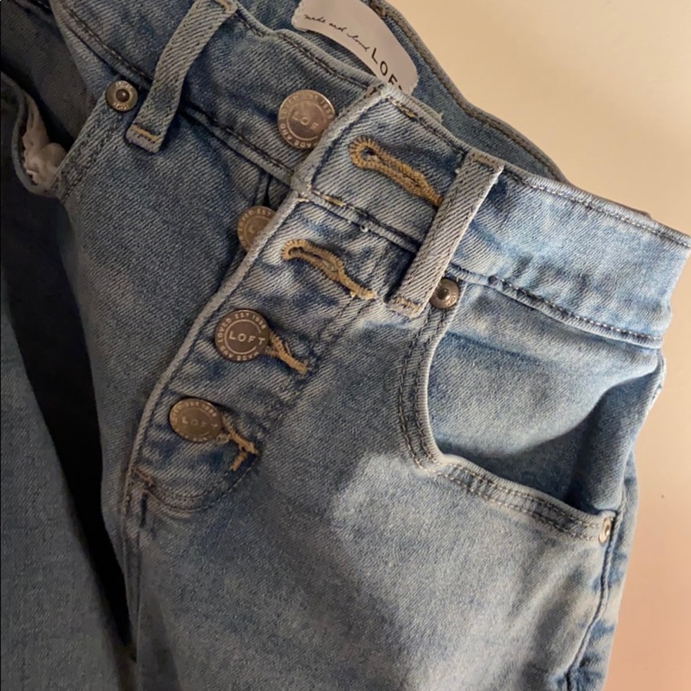 Loft high waisted jeans PETITE